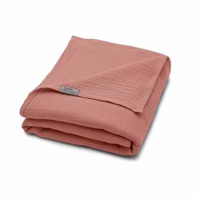 Muslin Summer Blanket "Josephin" • Old pink
