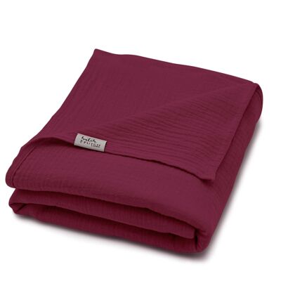 Muslin summer blanket "Josephin" • Red Violet