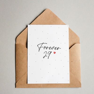 Postkarte Forever 29 ❤️