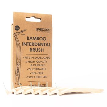 Brosses interdentaires en bambou de 1 mm (paquet de 7 réutilisables) 1