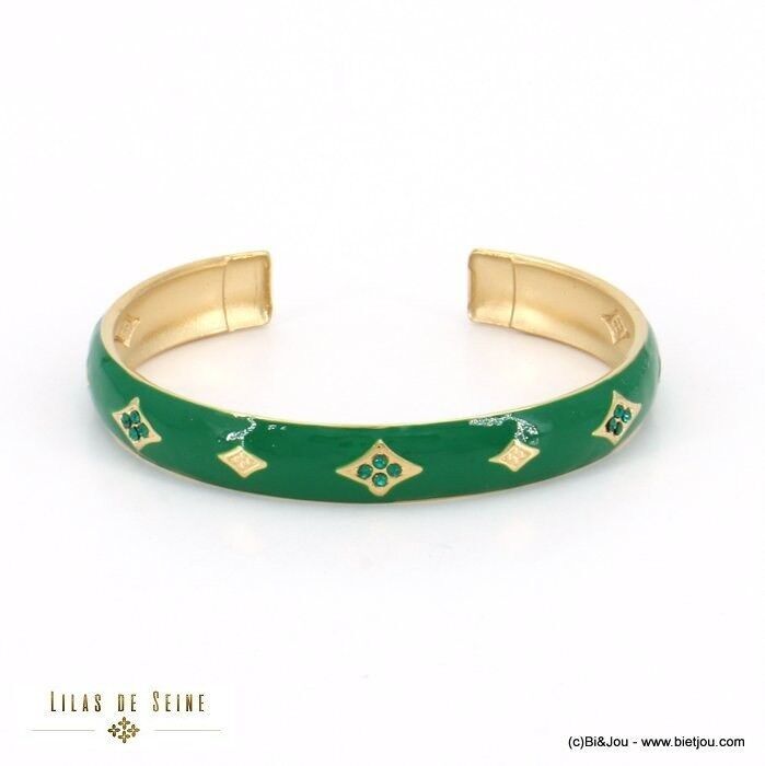 braccialetto pregiato in acciaio inossidabile con resina epossidica e strass, diamante 0222529