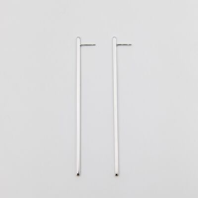 Long bar symmetrical pair earrings