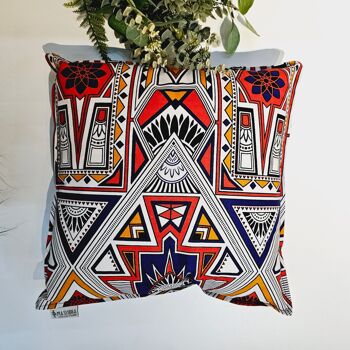 Housse de coussin imprimé africain | 100 % coton | Impression Kente | Housse de coussin Ankara 1