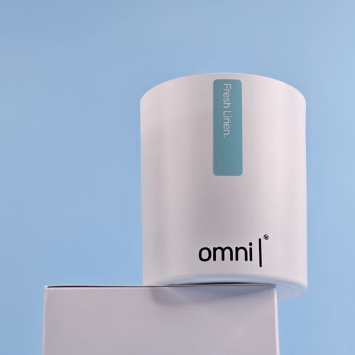 Omni Fresh Linen Candle - 30cl - Jasmine, Lily + Sandalwood