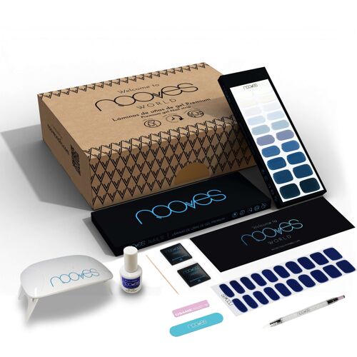 Starter Kit Beauty Blue - Pack de Iniciación con Top Coat - Nooves Nails