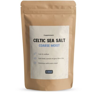 Supplément | Sel de mer celtique 1 KG | Livraison gratuite | La plus haute qualité | De gros sel