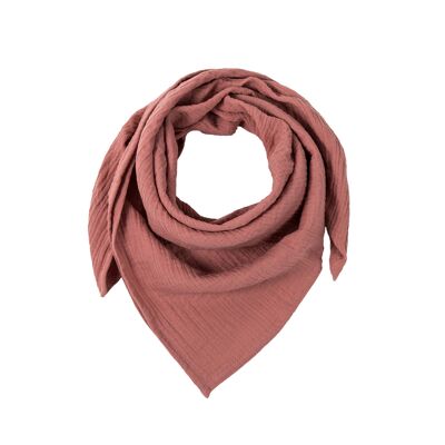 Fazzoletto da collo in mussola per i più piccoli • Rosa antico
