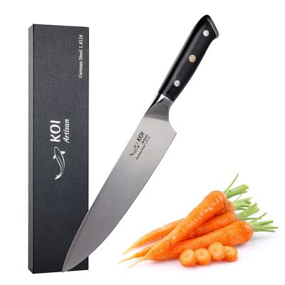 KOI ARTISAN Professional Chef Knifes - 8 Inch German Knives High Carbon EN1. 4116 Stainless Steel