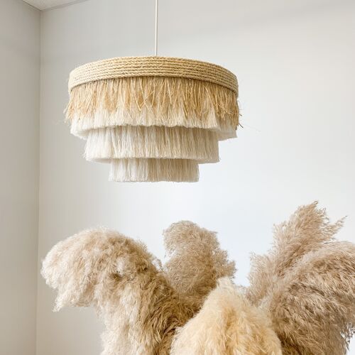 Cotton Fringe With Sisal Band And Fringes Chandelier