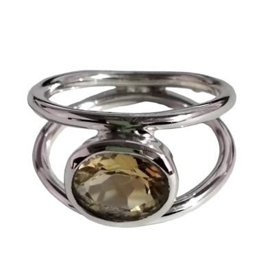 Citrine Natural Gemstone 925 Sterling Silver Vintage Ring