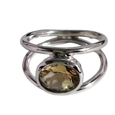 Citrin Naturedelstein 925 Sterling Silber Vintage Ring