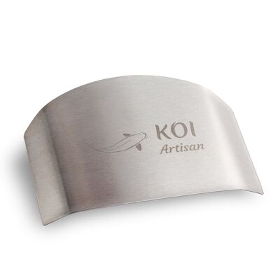 Protector de dedos KOI ARTISAN para cortar - Protector de dedos de acero inoxidable para cortar, rebanar y cortar en cubos - Protector de dedos para cuchillo