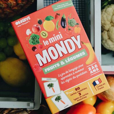 Coffrets de cartes Montessori: Mini-Mondy Fruits & Légumes