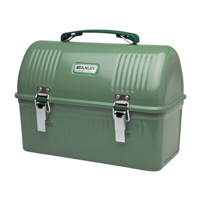 Stanley Lunch Box | 9.5L - Boîte Alimentaire Inox - Classique Boîte lunch vintage - support métallique à l'intérieur du couvercle qui peut maintenir votre bouteille Isotherme Stanley (jusqu'à 0,75 L)