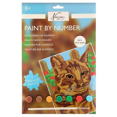 Malen nach Zahlen „Kätzchen auf einem Zaun“ – Größe A4