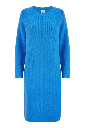 Robe midi en maille bleue Yumi 5