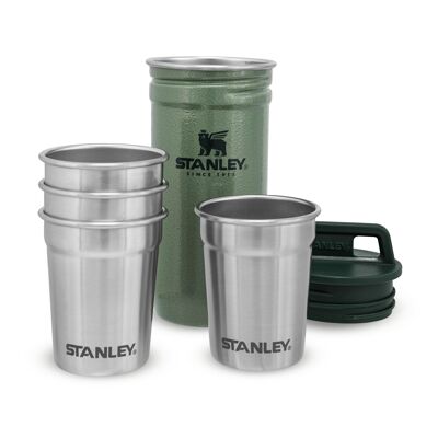 Stanley Nesting Shot Glass Set - Verres à shot Inox + étui de transport acier Inoxydable - Alpinisme Camping Passe au lave-vaisselle