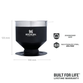 Stanley Perfect Brew Pour Over - Jusqu'à 6 Tasses - Filtre réutilisable facile à nettoyer - Pas besoin de filtres en papier jetables - Compatible avec les bouteilles Stanley - Sans BPA 8