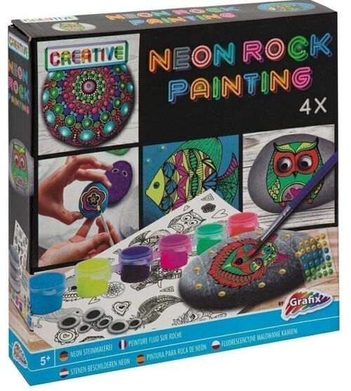 CREATIVE SET - NEON ROCK PAINTING