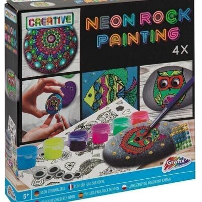 CREATIVE SET - NEON ROCK PAINTING