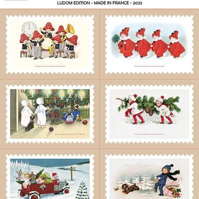 Christmas sticker labels 1