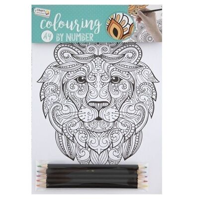 COLORS AND ANIMALS  drawing set - A4 size