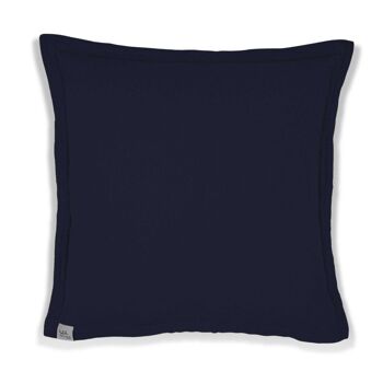 Housse de coussin de canapé en mousseline « Adela » • Bleu nuit 1