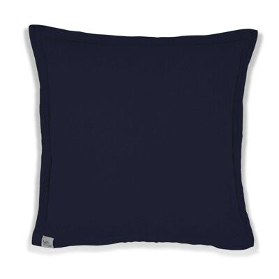 “Adela” muslin sofa cushion cover • Midnight Blue