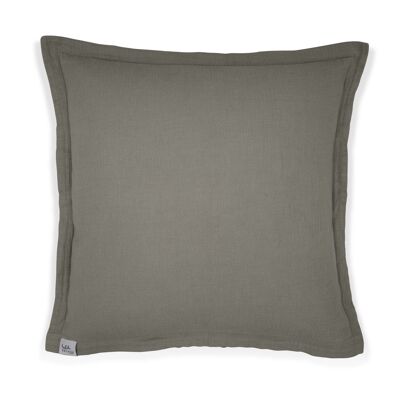 Fodera per cuscino per divano in mussola “Adela” • Antracite
