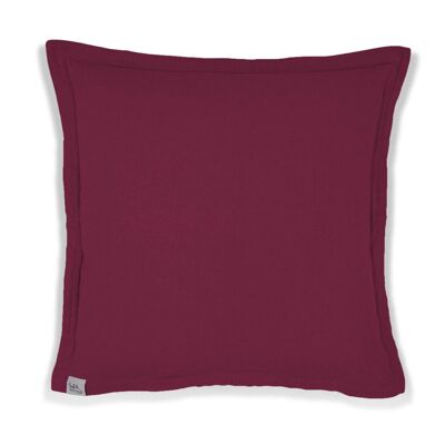 Fodera cuscino divano in mussola “Adela” • Rosso Viola