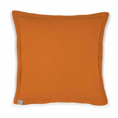 “Adela” muslin sofa cushion cover • Pumpkin Spice