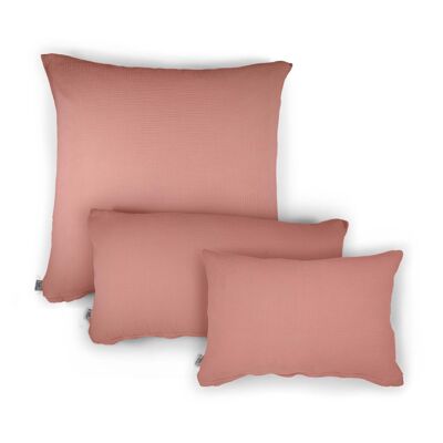 Muslin pillow “Eliane” • Old pink