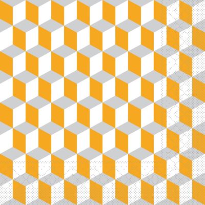 Servilleta desechable Chicago en gris anaranjado de tejido 33 x 33 cm, 20 piezas