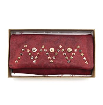 Portefeuille en cuir lavé, effet vintage avec rivets, art. 1033-JU02.422 10