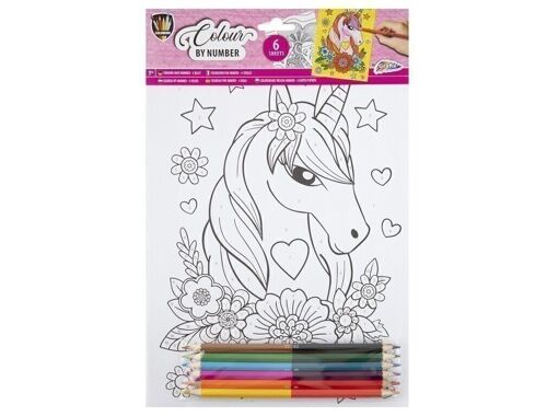 Unicorn drawing set - A4 size