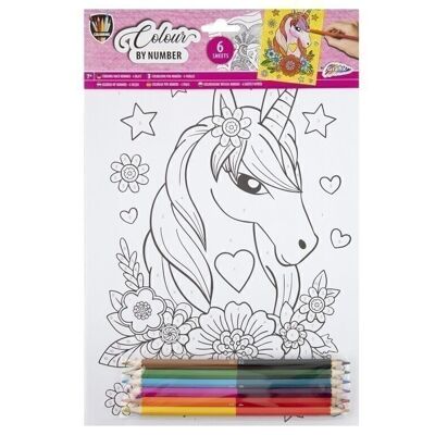 Set da disegno per unicorno - formato A4