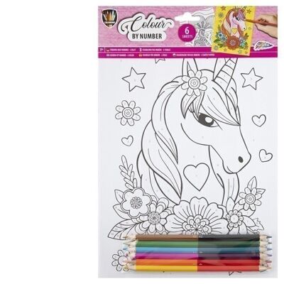 Unicorn drawing set - A4 size