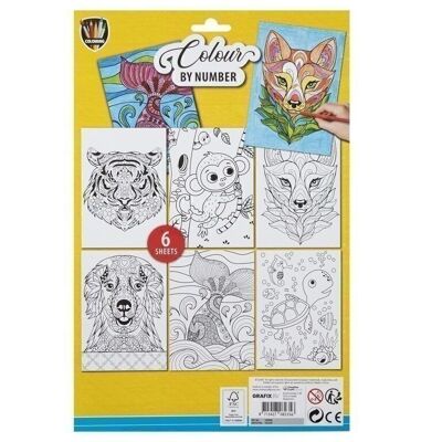 Set de dibujos de animales - tamaño A4