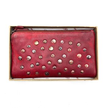 Portefeuille en cuir lavé, effet vintage avec rivets, art. 1035-JU02.422 7