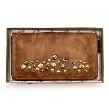 Portefeuille en cuir lavé, effet vintage avec rivets, art. 1037-JU02.422 5