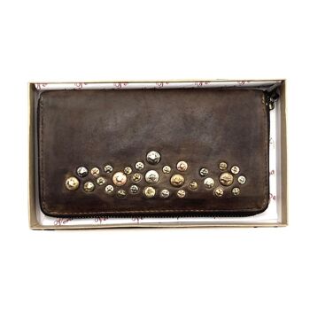 Portefeuille en cuir lavé, effet vintage avec rivets, art. 1037-JU02.422 9