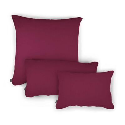 Almohada de muselina “Eliane” • Rojo Violeta