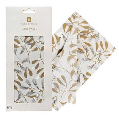 Mistletoe Christmas Tissue Paper - 4 Pack