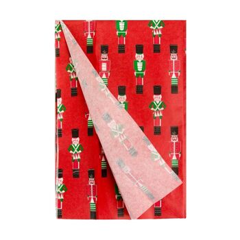 Papier de soie de Noël rouge Casse-Noisette - Paquet de 4 3