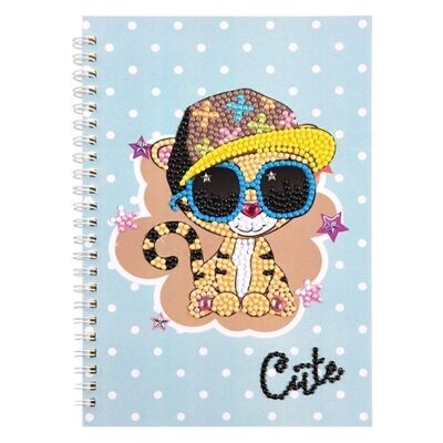 CHILDREN'S DIAMOND NOTEBOOK,DiamantArt, "Kitten"