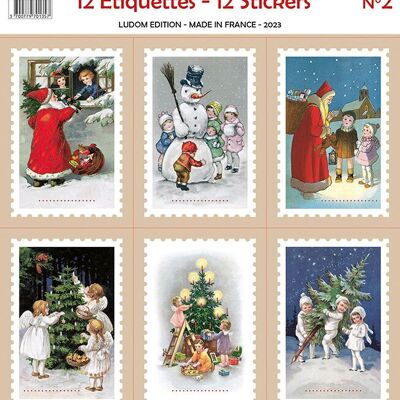 Christmas sticker labels 2