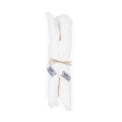 Serviettes en mousseline "Anne-Marie" • Blanc cassé • Lot de 4