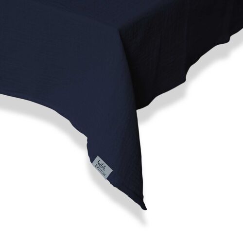 Musselin-Tischdecke "Angelina" • Midnight Blue