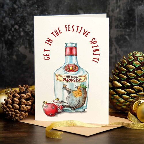 Festive Spirit Card - Holiday Card - Christmas Card