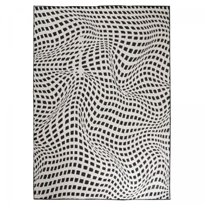 Outdoor-Teppich 200 x 290 cm TRIDIM REVERSIBLE Schwarz aus Polypropylen